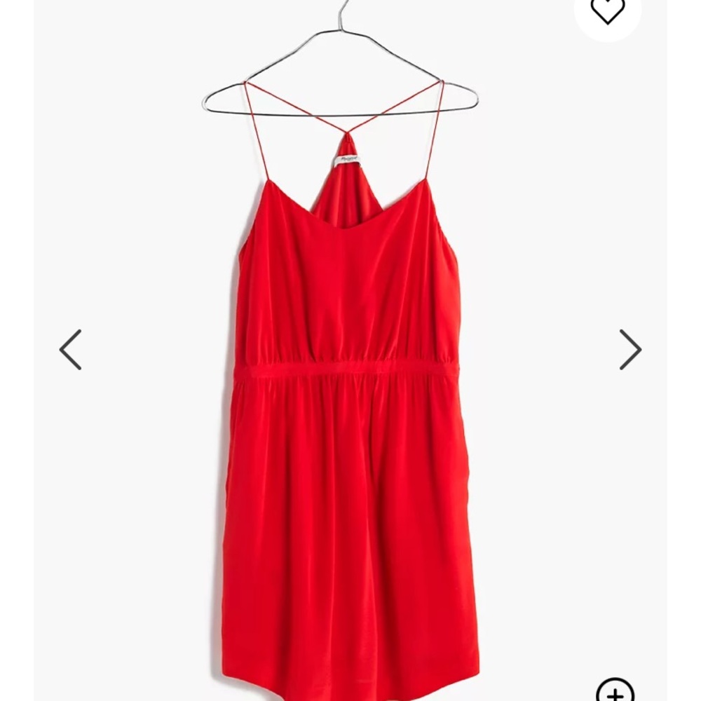 Madewell stairview silk cami dress